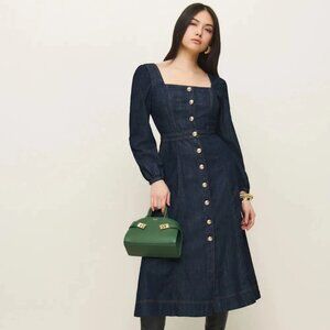 New Reformation Celeste Denim Maxi Dress by Anthropologie